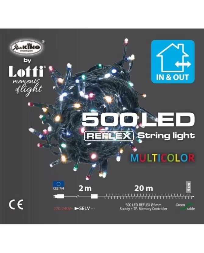 Catena Lineare Tl-C 500 Led Multicolor O5Mm Reflex, Memory Controller 8 Giochi D>LOTTI Outlet