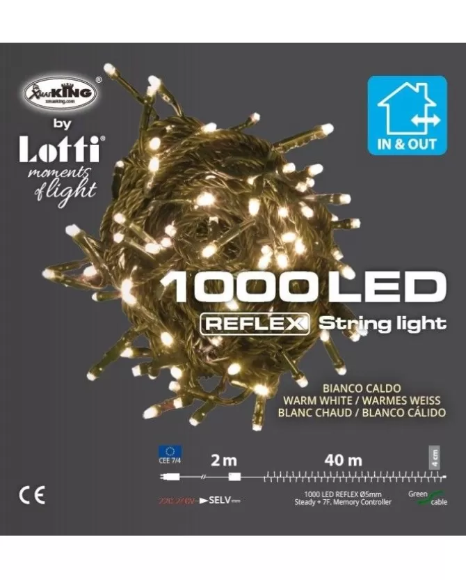 Catena Luci 1000 Led Luce Calda 40Mt Per Albero Di Natale>LOTTI Clearance