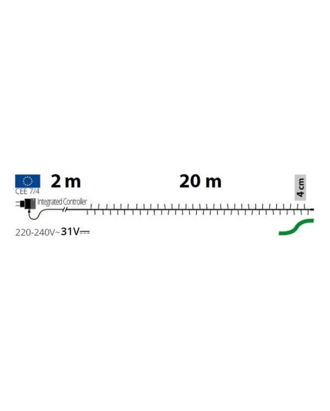 Catena Luci Bianco Caldo 500 Led 20 Mt Per Albero Di Natale>LOTTI Best