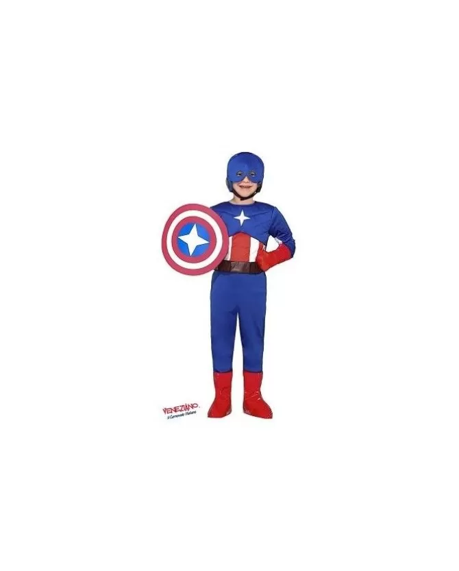 Costume Vestito Di Carnevale Super Capitano Bambino Da 7S A 10Xl>VENEZIANO Outlet
