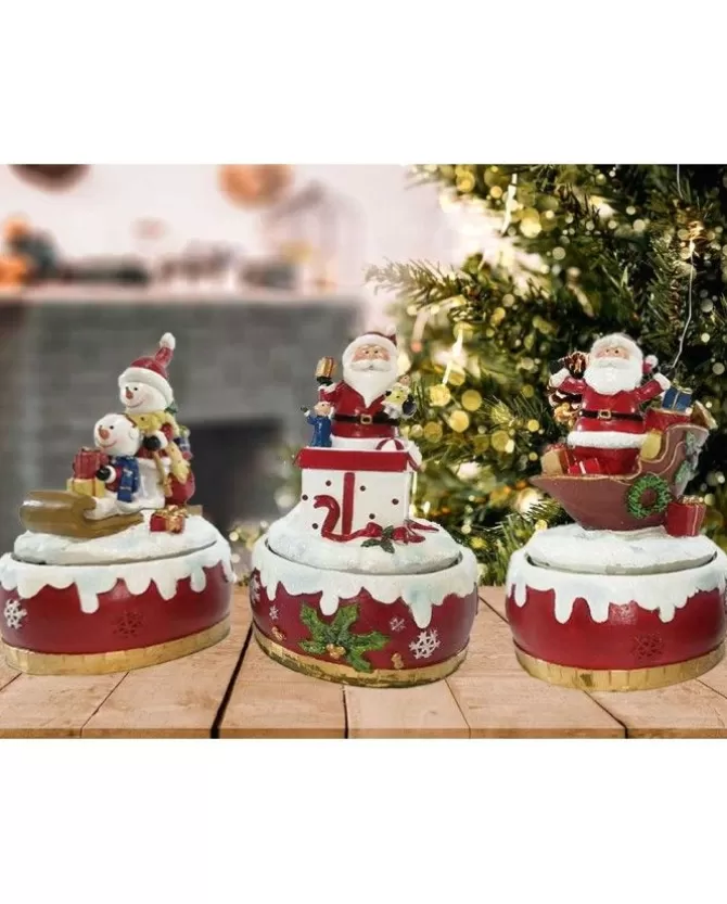 Decoro Natalizio Carillon Con Musica E Movimento 15 Cm In 3 Varianti>GENERAL TRADE Cheap