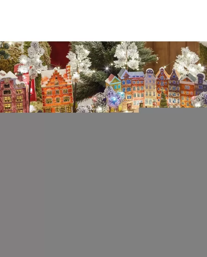 Figurine Poliresina Per Villaggio, Giostrina, Paesaggio Invernale Indoor 2Ass>KAEMING Sale