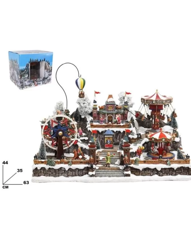 Giostrina Villaggio Di Natale Con Luci Suoni E Movimenti 44X35X63 Cm>MAZZEO Cheap