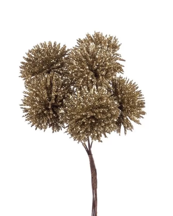 Mazzo 6 Foglie Ricci 12Cm Oro Per Decorazioni Di Natale>ARPIMEX Best Sale