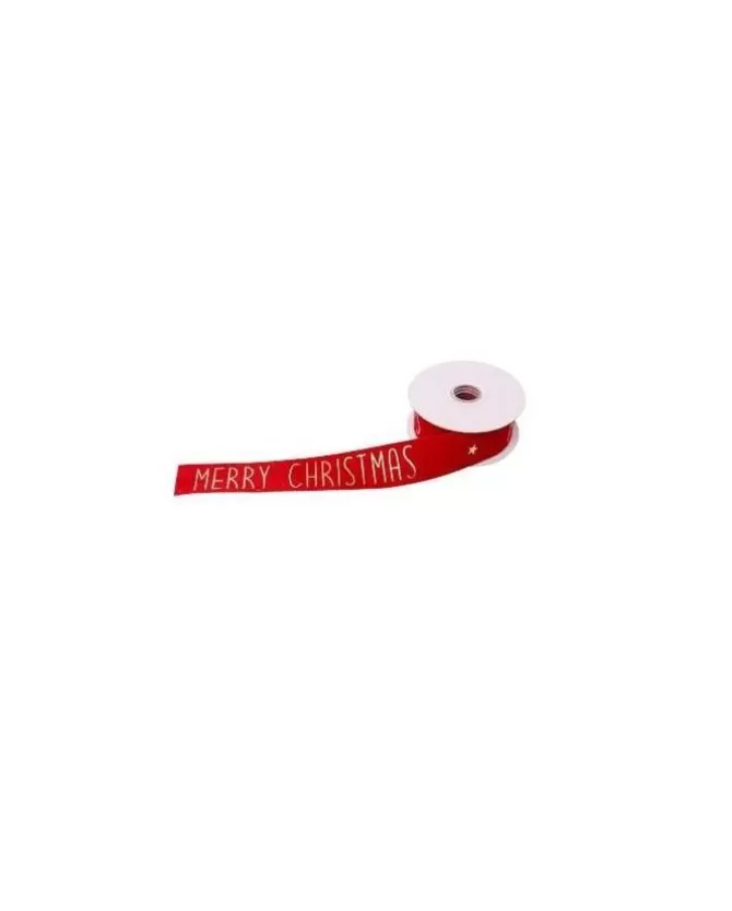 Nastro Merry X'Mas 10Mt X 25Mm Rosso>ARPIMEX Cheap