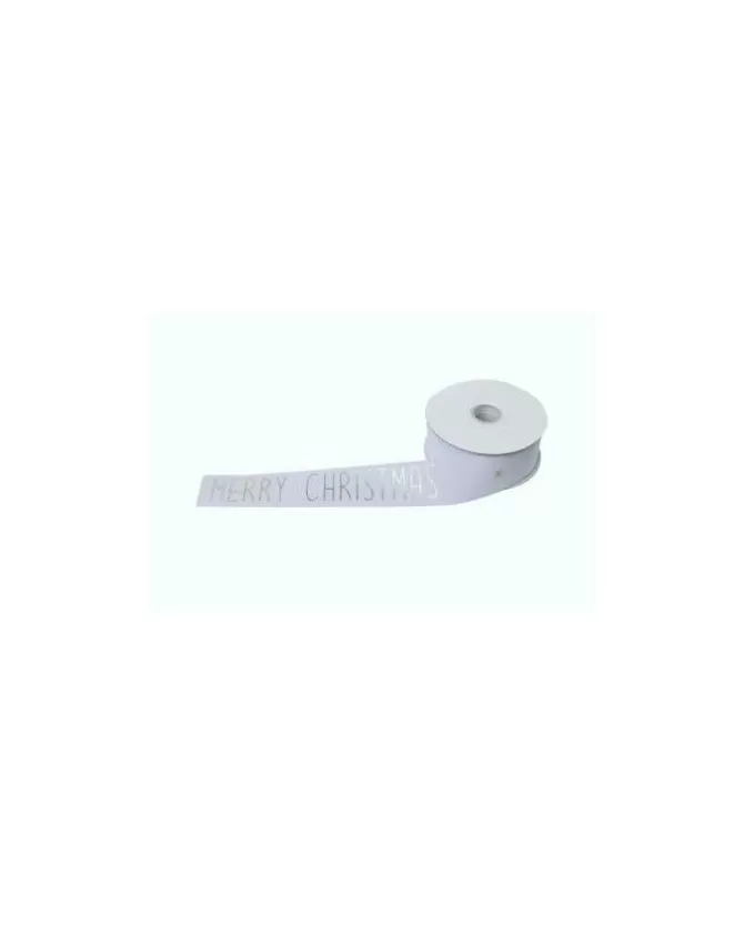 Nastro Merry X'Mas 10Mt X 38Mm Bianco Per Decorazioni Natalizie>ARPIMEX Clearance