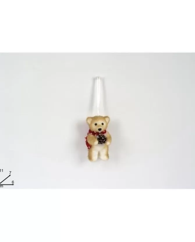 Orso Con Sciarpa E Pigna 11Cm>DUE ESSE CHRISTMAS Clearance