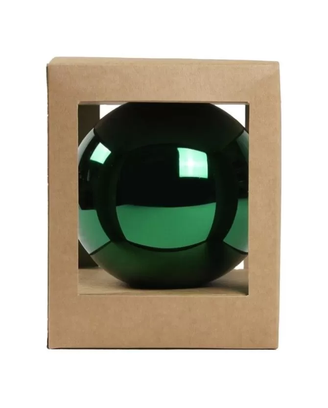 Pallina Di Vetro Tinta Unita Verde Lucido 120Mm>* Flash Sale