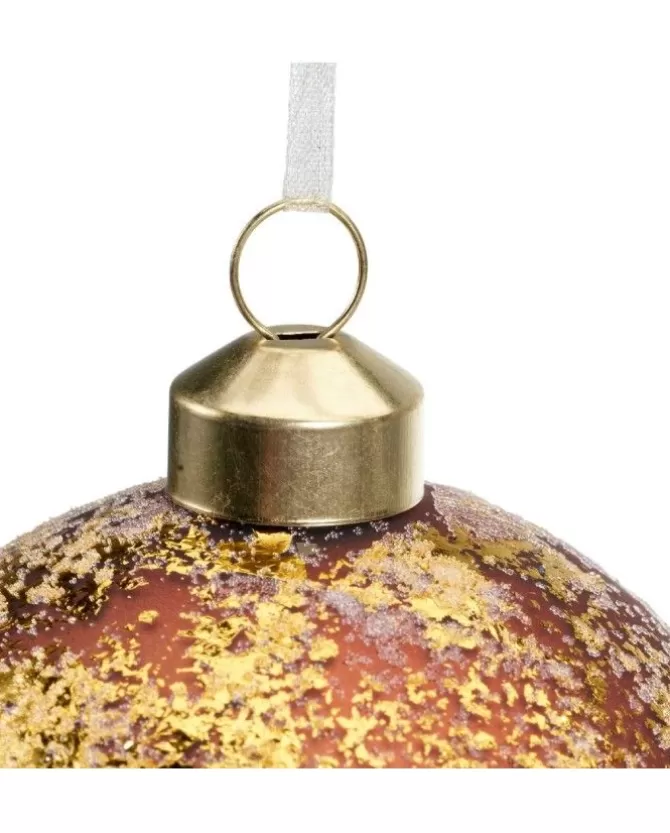 Pallina Sfera In Vetro Decorata Con Finitura In Oro>KAEMING Sale