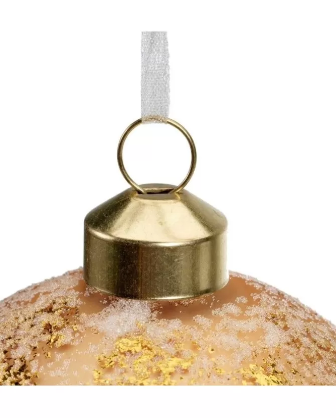 Pallina Sfera In Vetro Decorata Con Finitura In Oro>KAEMING Sale