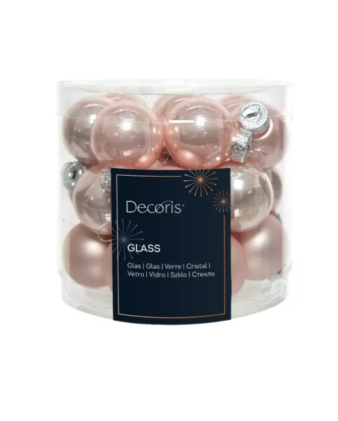 Palline In Vetro Per Albero, Mix Opaco Colore Rosa Cipria Dimensioni (Cm) 2.5Cm24 Pz>KAEMING Best Sale