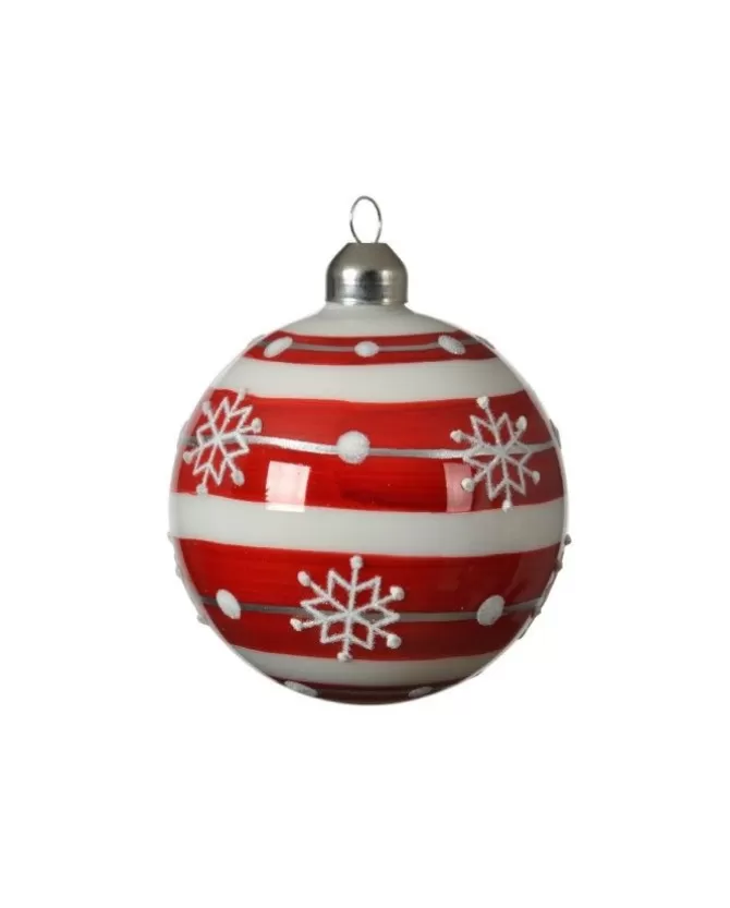 Palline Sfere Di Vetro Decorate 80Mm Per Albero Di Natale 3Pz>KAEMING Flash Sale