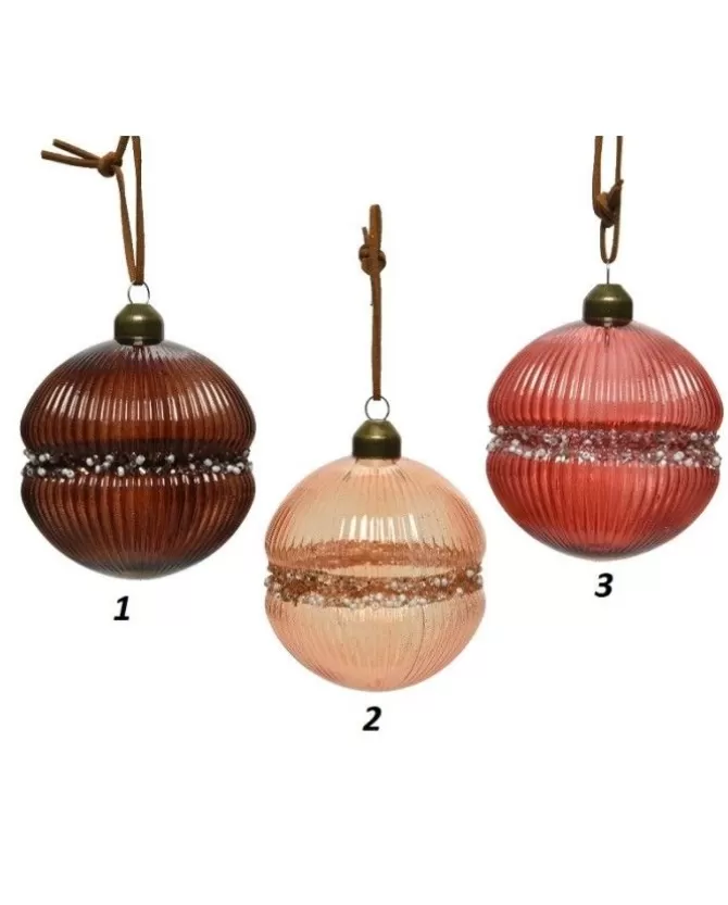 Palline Sfere Di Vetro Decorate Per Albero Di Natale 80Mm 2 Pz>KAEMING Best Sale