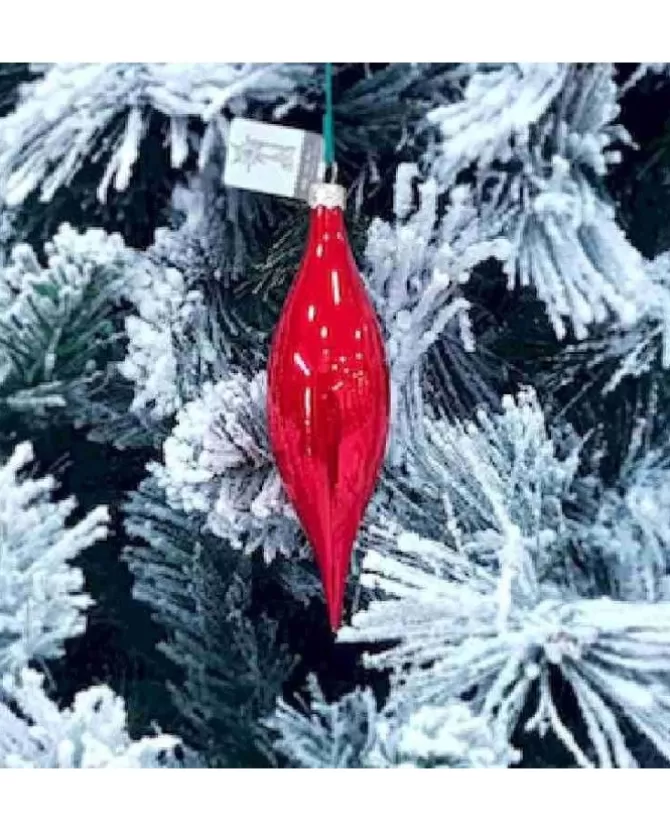 Pendente Di Vetro 4Cm 1Pz Rosso Per Albero Di Natale>* Store