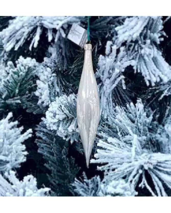 Pendente Di Vetro Bianco 3Cm 1Pz Per Albero Di Natale>* Store