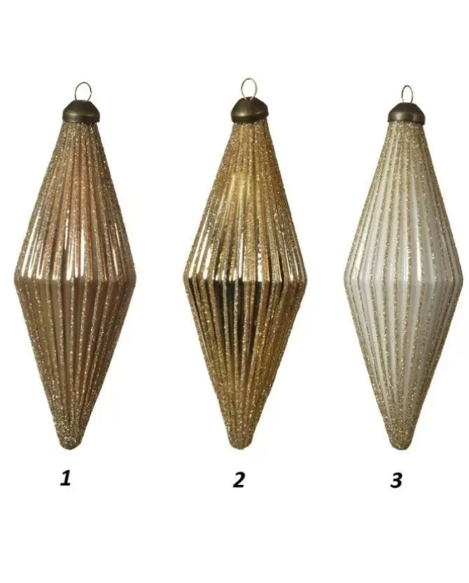 Pendenti Di Vetro Decorati 3 Colori 80Mm 2Pz>KAEMING New