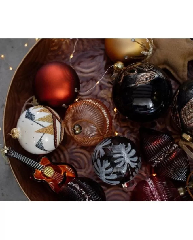 Pendenti Di Vetro Decorato 80Mm 2Pz 3 Colori Per Albero Di Natale>KAEMING Cheap