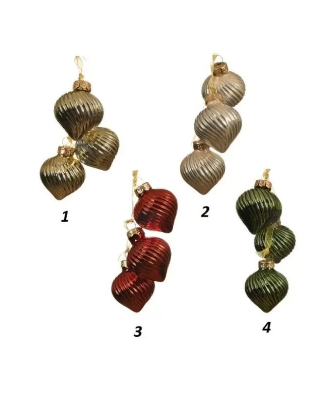 Pendenti Per Albero Di Natale 4 Colori Confezione 1 Tris>KAEMING Best Sale