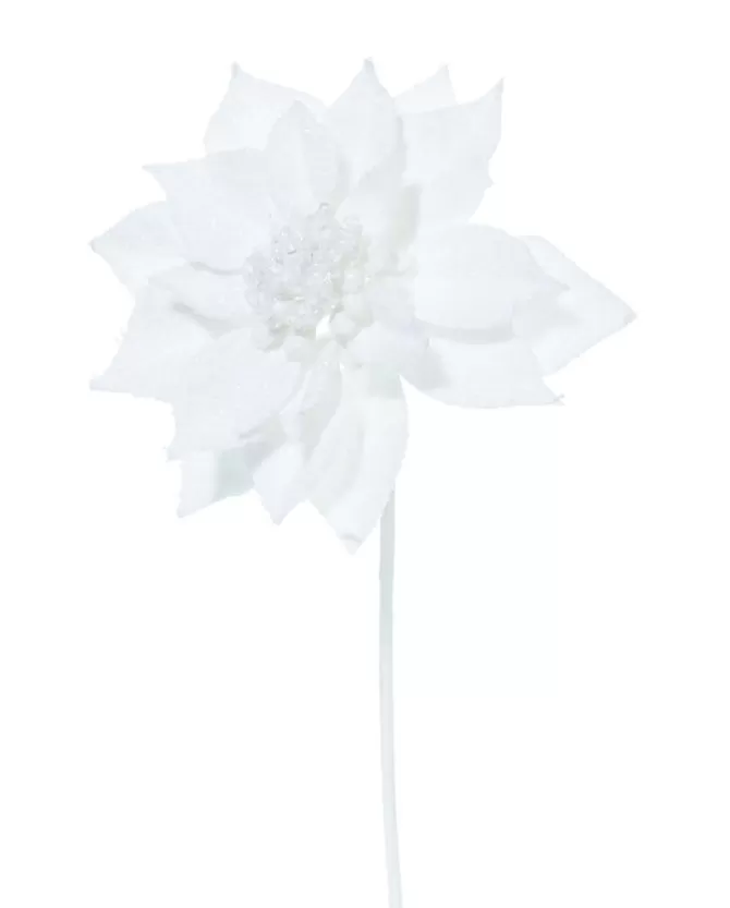 Pick Poinsettia Ghiacciata 30Cm Bianca Per Decorazioni Natalizie>ARPIMEX Discount