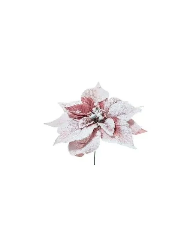 Pick Poinsettia Innevata Pvc 23Cm Malva Per Decorazioni Natalizie>ARPIMEX Sale