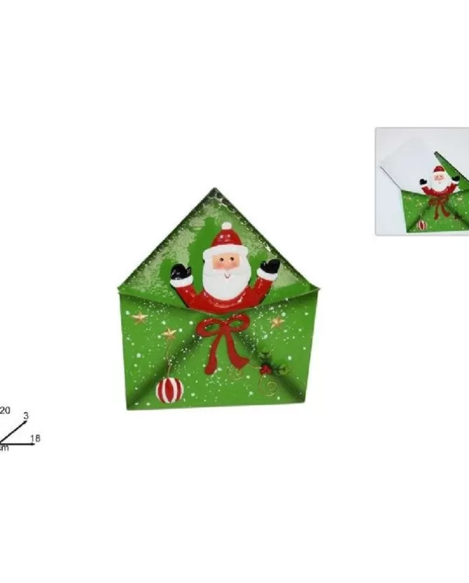 Portalettere In Latta C/Babbo Natale Sy6>DUE ESSE CHRISTMAS Discount