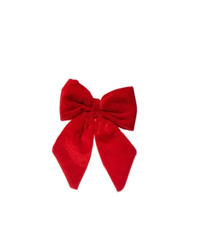 Puntale Fiocco Di Velluto Rosso 13X15Cm Per Decorazione Albero Di Natale>ARPIMEX Store