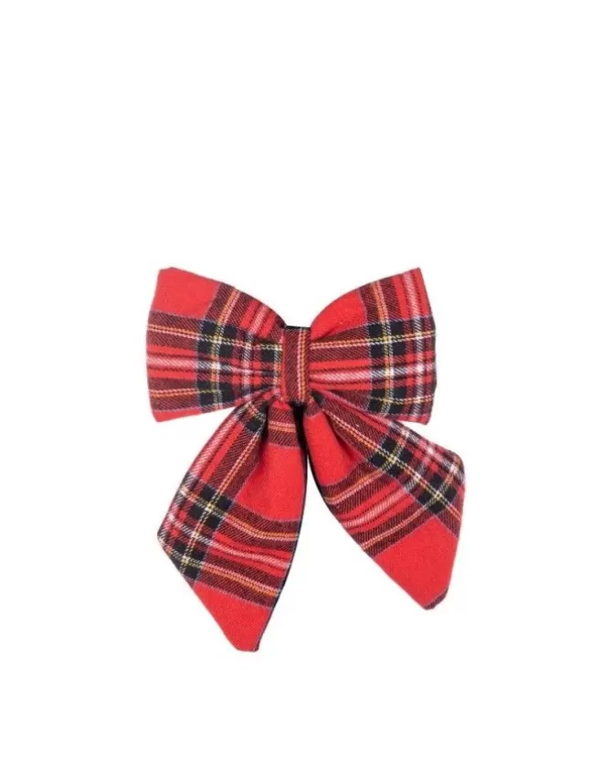 Puntale Fiocco Tartan 13X15Cm Per Decorazioni Di Natale>ARPIMEX Store
