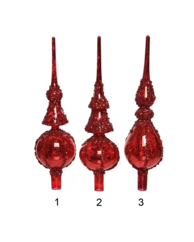 Puntale Rosso Glitterato Ancicato 31 Cm>KAEMING Online