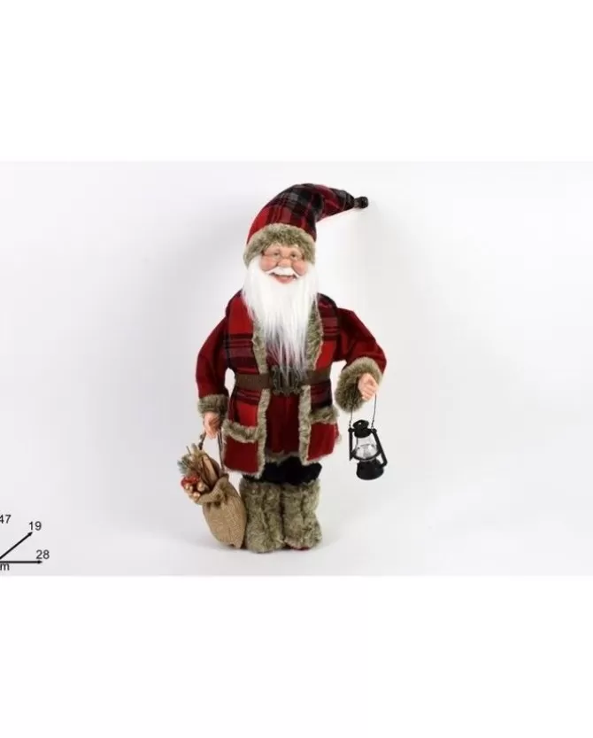 Pupazzo Di Babbo Natale 47 Cm Con Una Lanterna E Sacco>* Flash Sale