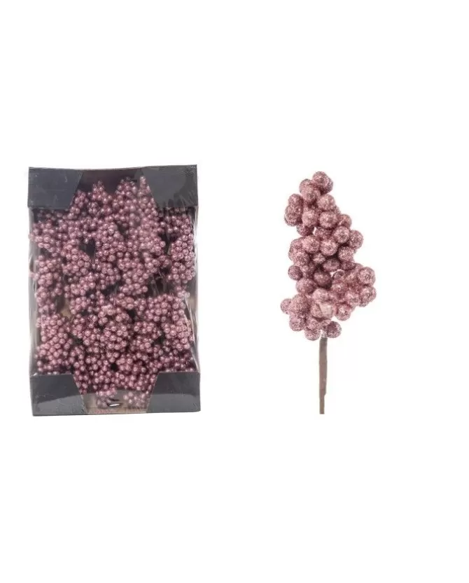 Ramo Bacche 15Cm Rosa Per Decorazioni Di Natale 1Pz>ARPIMEX Best