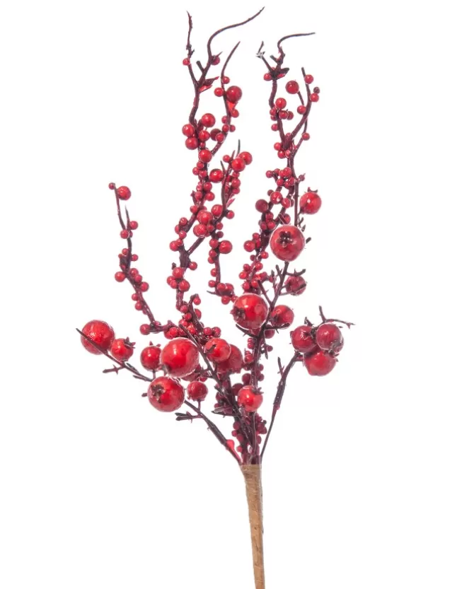 Ramo Pick Di Bacche Rosse Per Decorazioni Natalizie 30Cm 12Pz>ARPIMEX Store
