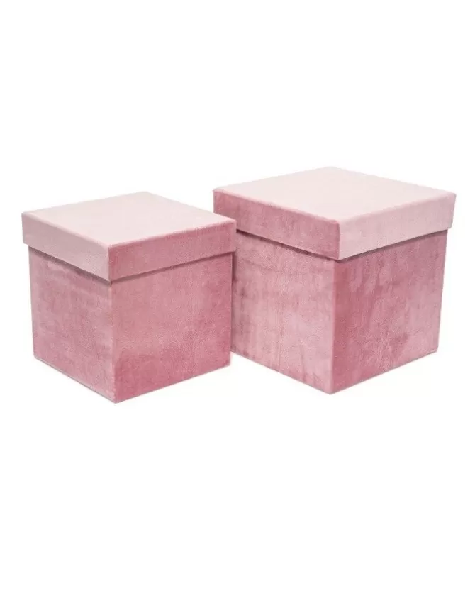 Scatola In Velluto Rosa Grande 23X23 Per Regali E Decorazioni Di Natale 1Pz>ARPIMEX Online