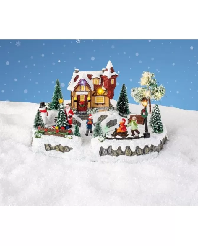 Scenario A Led Scenario Invernale In Poliresina Con Slittino Per Bambini Stabile>KAEMING Fashion