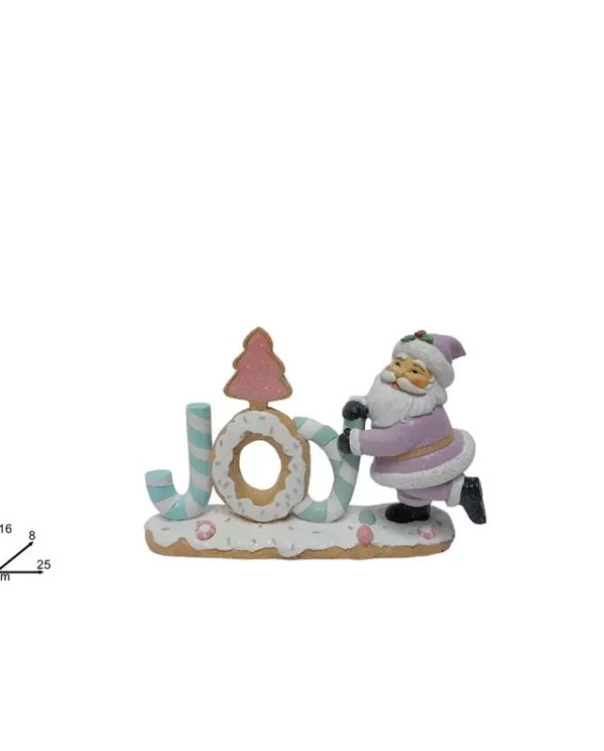 Scritta Joy Con Babbo Natale E Albero Cake Design>* Shop