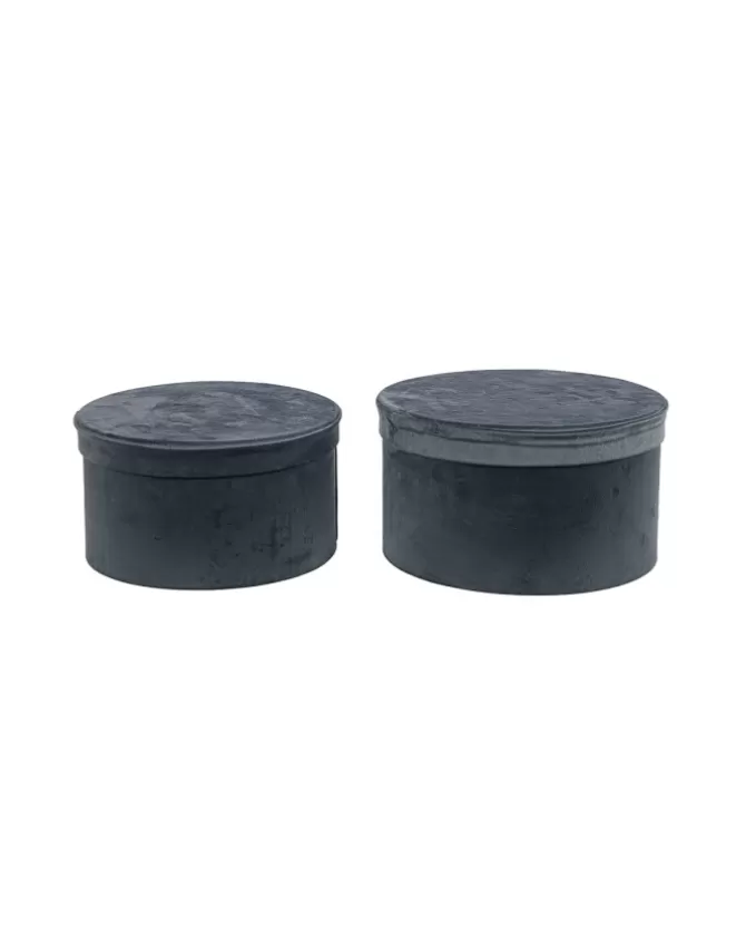 Set 2 Scatole Cilindriche Grigio O28,5X16 Cm Per Regali E Decorazioni Di Natale>ARPIMEX Store