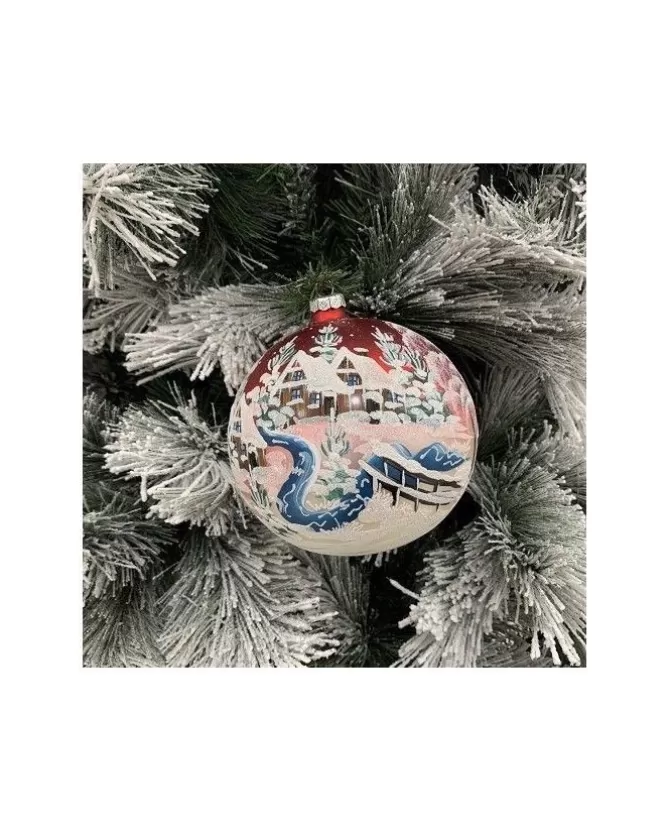 Sfera Di Vetro Decorata A Mano 150Mm Per Albero Di Natale>* Flash Sale