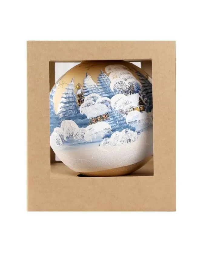 Sfera Di Vetro Decorata A Mano 150Mm Per Albero Di Natale>* Hot