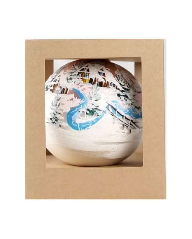 Sfera Di Vetro Decorata A Mano 150Mm Per Albero Di Natale>* Hot