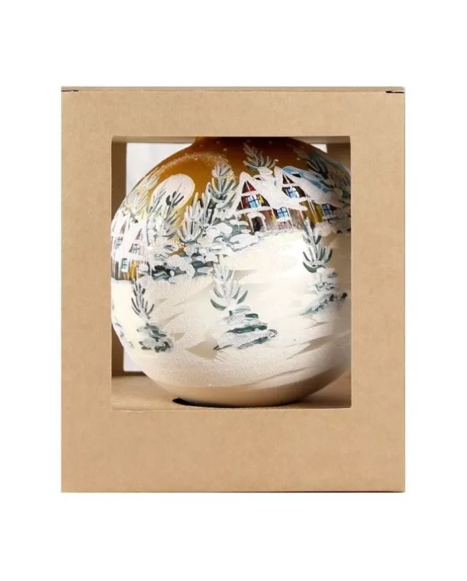 Sfera Di Vetro Decorata A Mano 150Mm Per Albero Di Natale>* Cheap