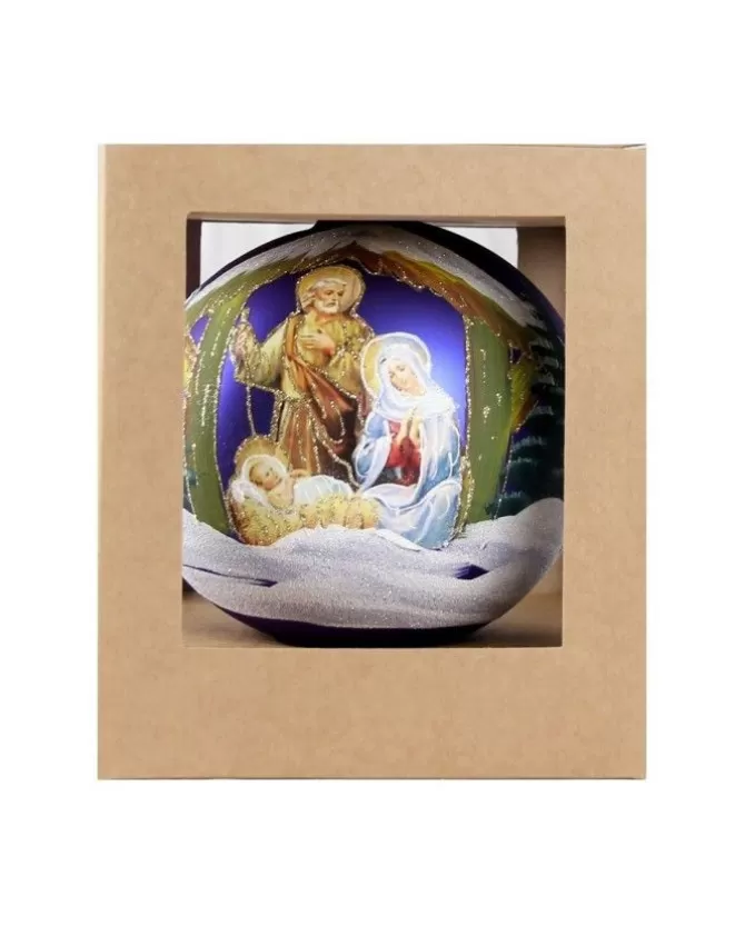 Sfera Di Vetro Decorata A Mano 150Mm Per Albero Di Natale>* Cheap
