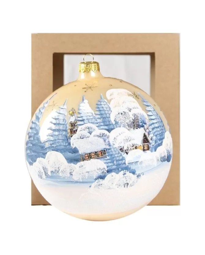 Sfera Di Vetro Decorata A Mano 150Mm Per Albero Di Natale>* Hot