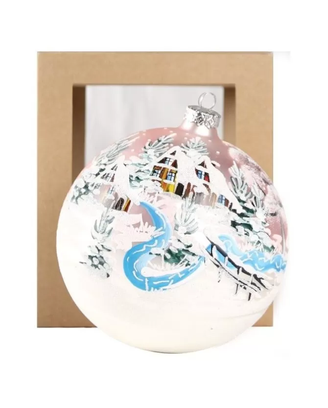 Sfera Di Vetro Decorata A Mano 150Mm Per Albero Di Natale>* Hot