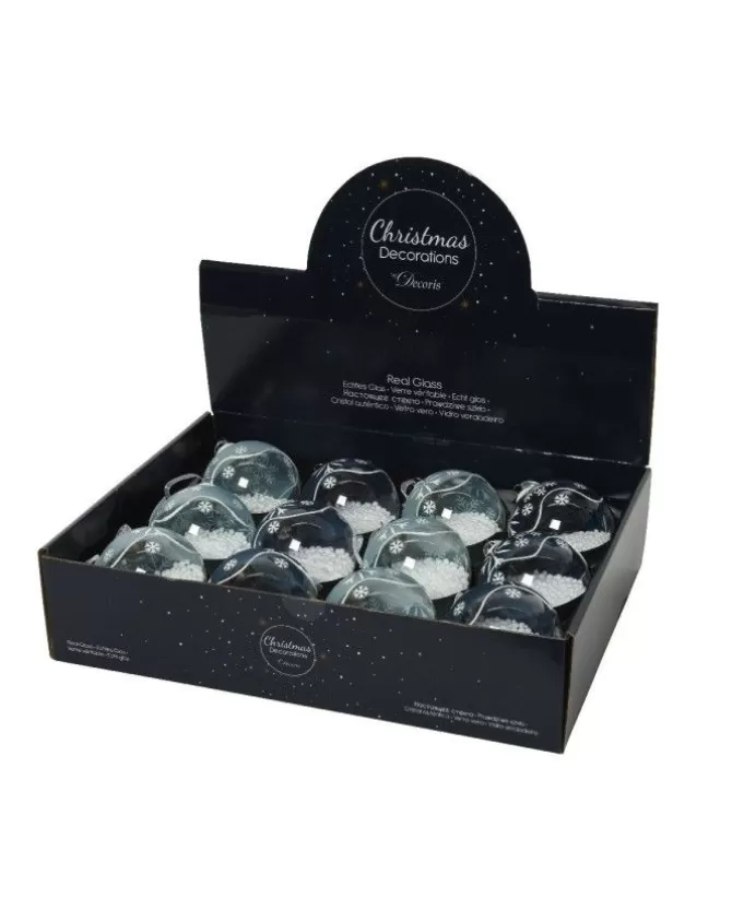 Sfera Pallina In Vetro Decorato Con Effetto Neve All'Interno 8 Cm>KAEMING Cheap