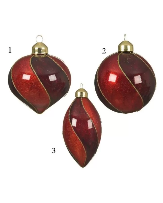 Sfera Pallina Ornamento Vortice Di Vetro Glitter 3Ass>KAEMING Shop