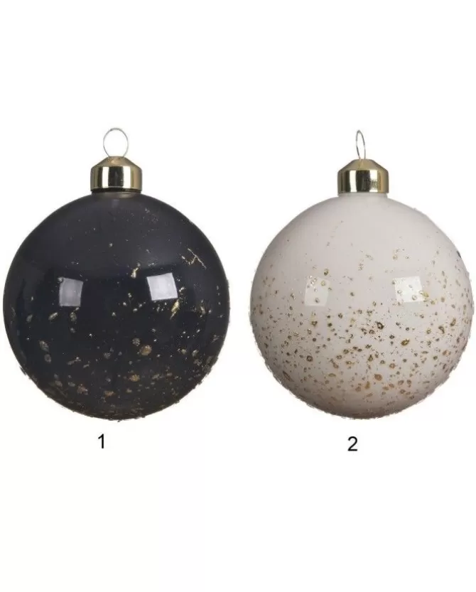 Sfera Pallina Smaltata In Vetro Con Schizzi Di Oro Luccicante Assortito>KAEMING Sale