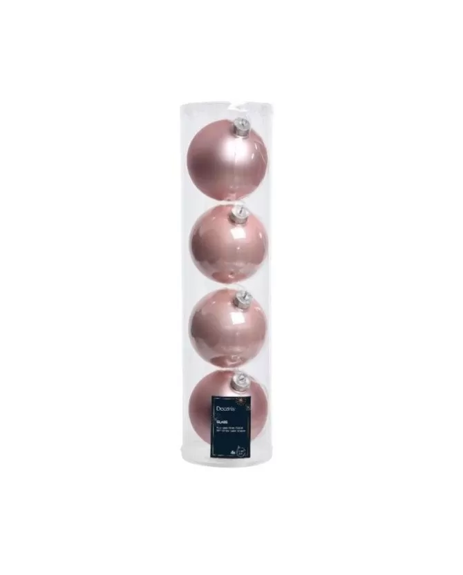 Sfere Palline Vetro Smalto, Mix Opaco D.10Cm Rosa Cipria>KAEMING Outlet