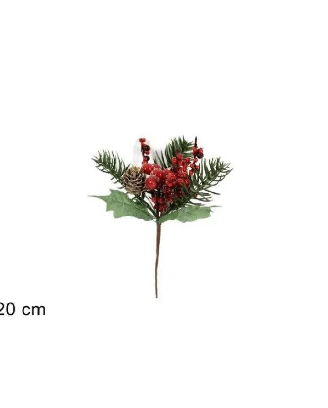 Spillone 20Cm Bacche Innevvate Con Pigne>DUE ESSE CHRISTMAS Shop