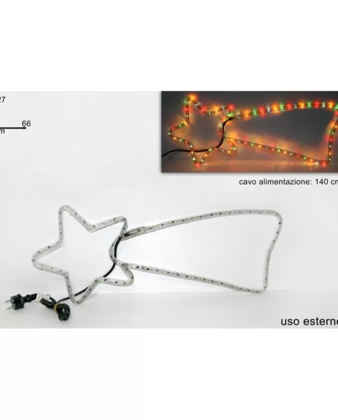 Stella Cometa Luce Multicolor 27X66 Cm Per Uso Esterno>DUE ESSE CHRISTMAS Store