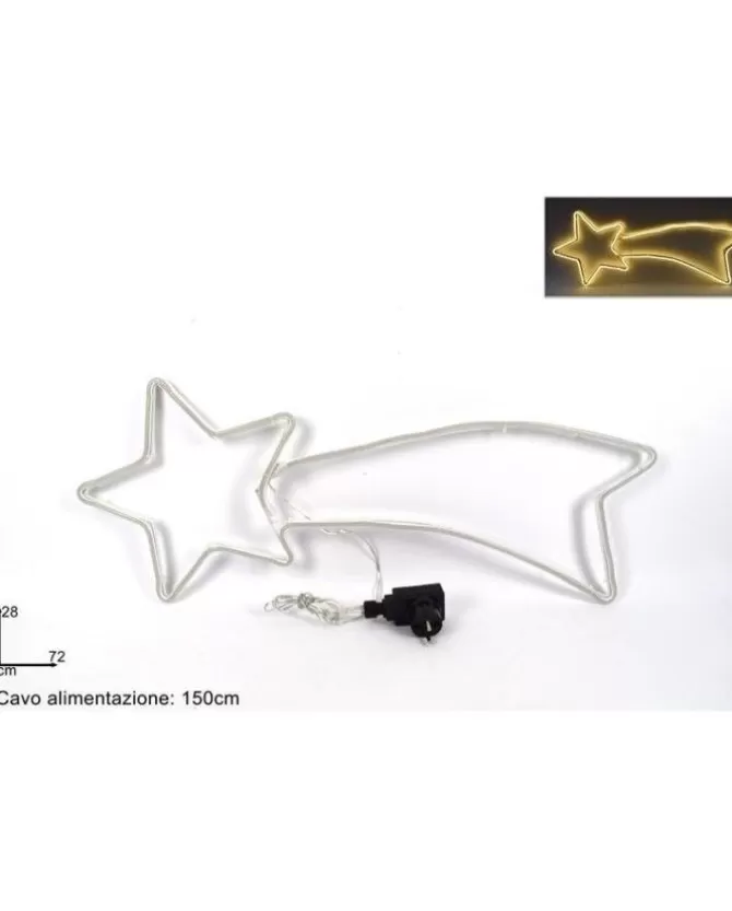 Stella Cometa Luminosa Neon Bianco Caldo 28X72Cm Per Uso Esterno>DUE ESSE CHRISTMAS Flash Sale