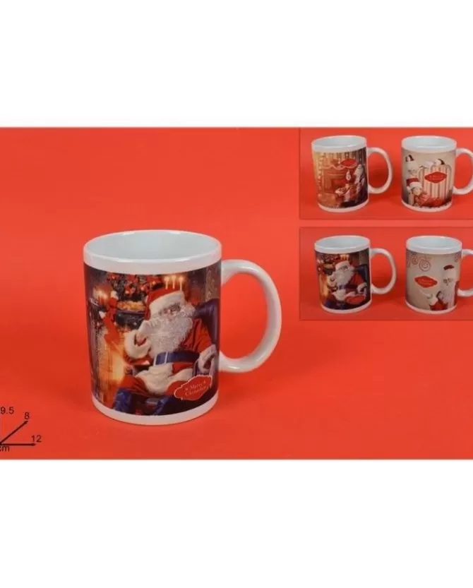 Tazza Natalizia Con Stampa Babbo Natale 12Cm>DUE ESSE CHRISTMAS Sale